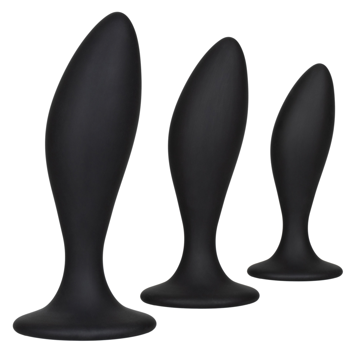 lot de 3 plugs en silicone curve kit noirs