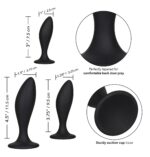 lot de 3 plugs en silicone curve kit noirs 2