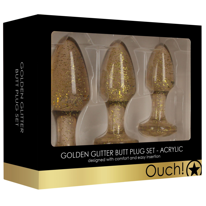 lot de 3 plugs glitter or 1 scaled
