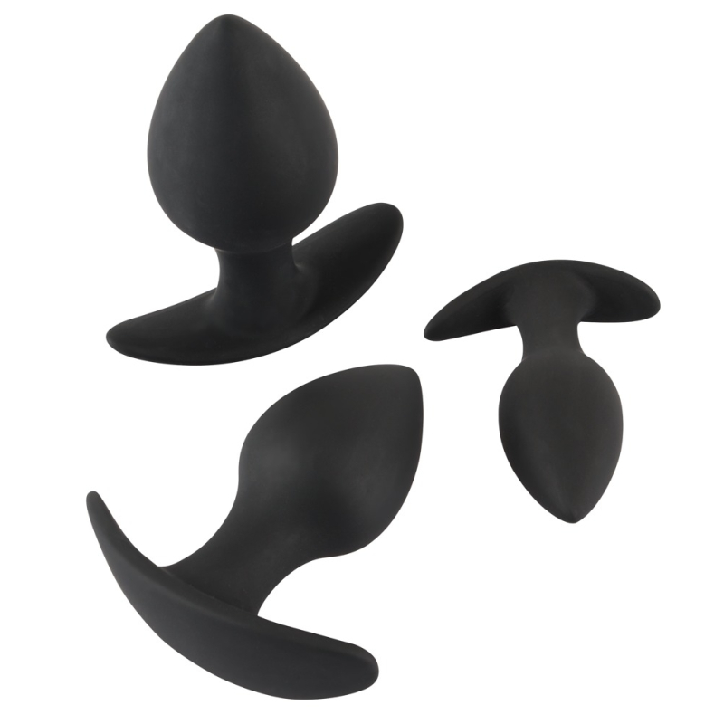 lot de 3 plugs lestes trainer weight noirs 2