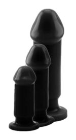 lot de 3 plugs rubevil noirs