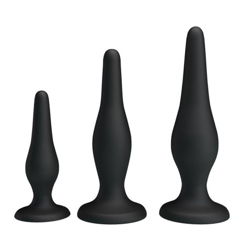 lot de 3 plugs silicone debutant