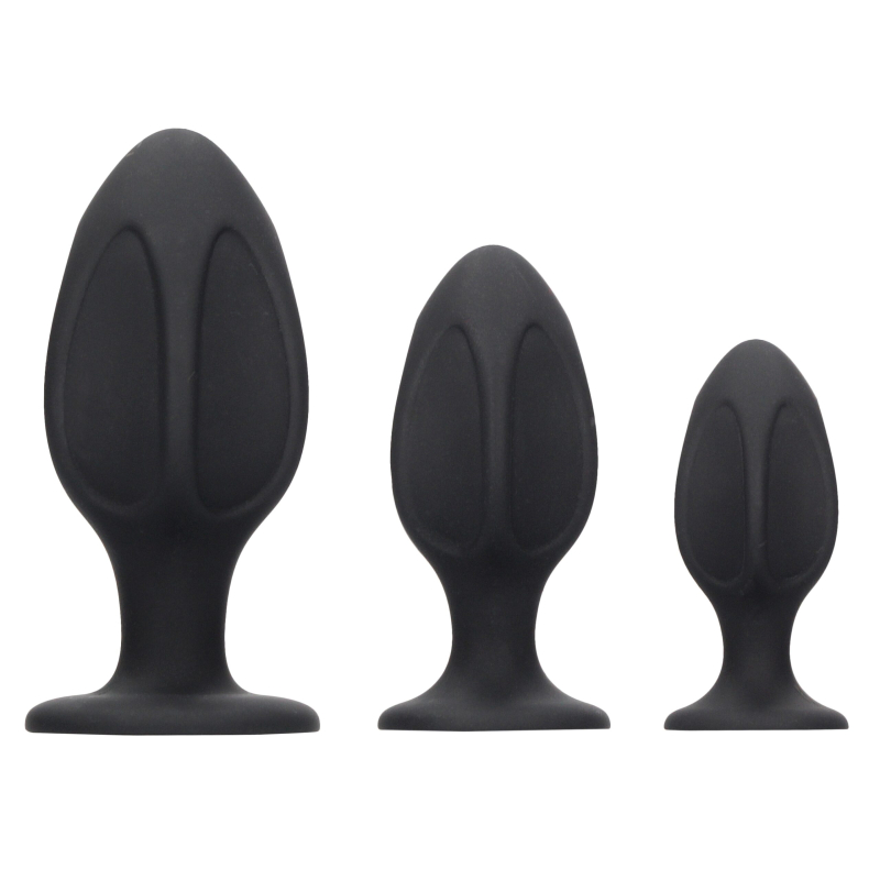 lot de 3 plugs silicone diamond scaled