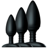 lot de 3 plugs silicone trio nexus noirs
