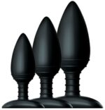 lot de 3 plugs silicone trio nexus noirs