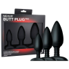 lot de 3 plugs silicone trio nexus noirs 2