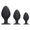 lot de 3 plugs swirled silicone scaled