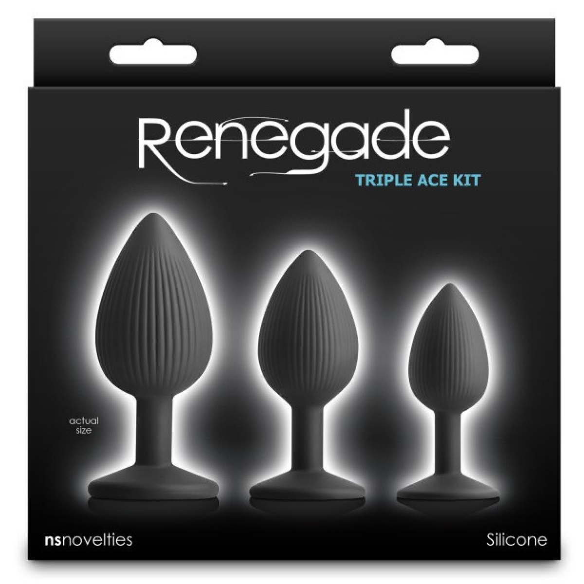 lot de 3 plugs triple ace noirs 1