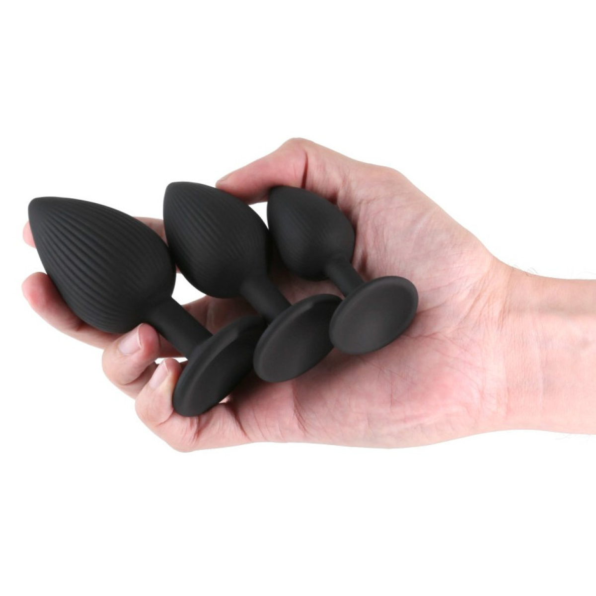 lot de 3 plugs triple ace noirs 2