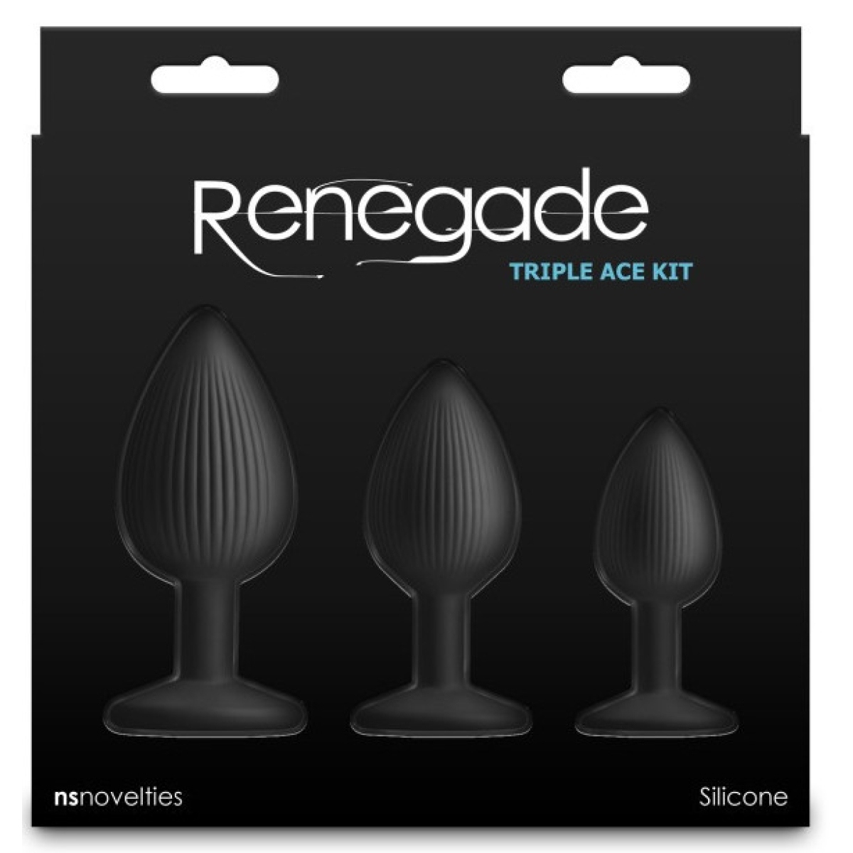 lot de 3 plugs triple ace noirs 3