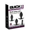 lot de 3 plugs vibrants silibutt noirs 1