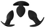 lot de 3 plugs vibrants silibutt noirs 2