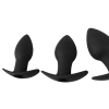 lot de 3 plugs vibrants silibutt noirs 3