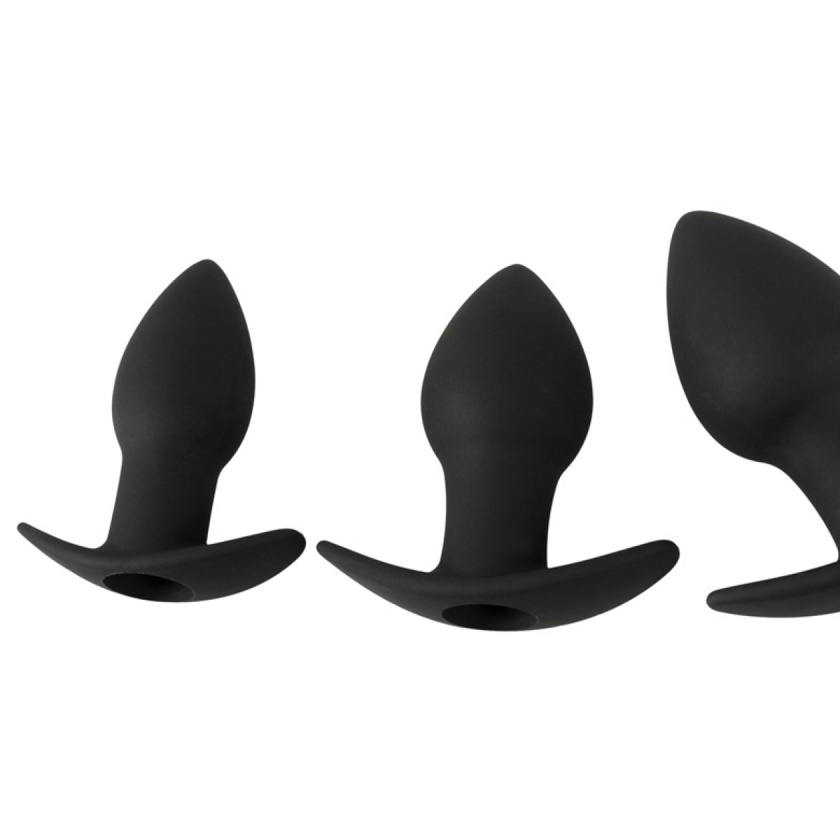 lot de 3 plugs vibrants silibutt noirs 3