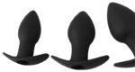 lot de 3 plugs vibrants silibutt noirs 3