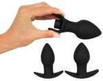 lot de 3 plugs vibrants silibutt noirs 5