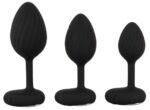 lot de 3 plugs vibrants vrillass noirs 10 vibrations 2