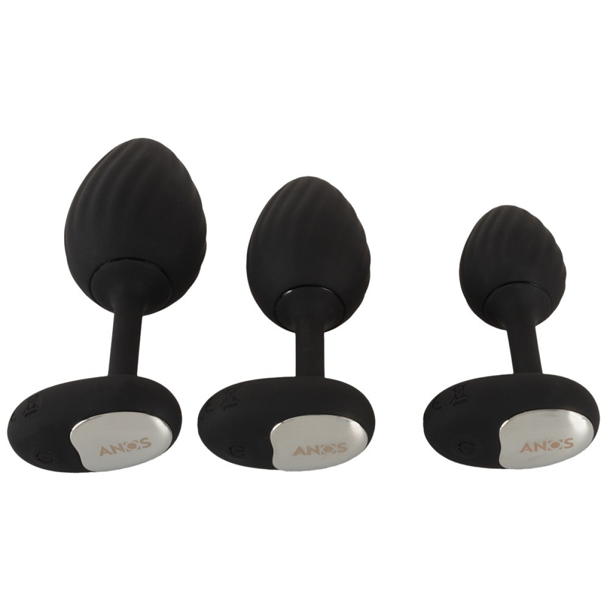 lot de 3 plugs vibrants vrillass noirs 10 vibrations 3