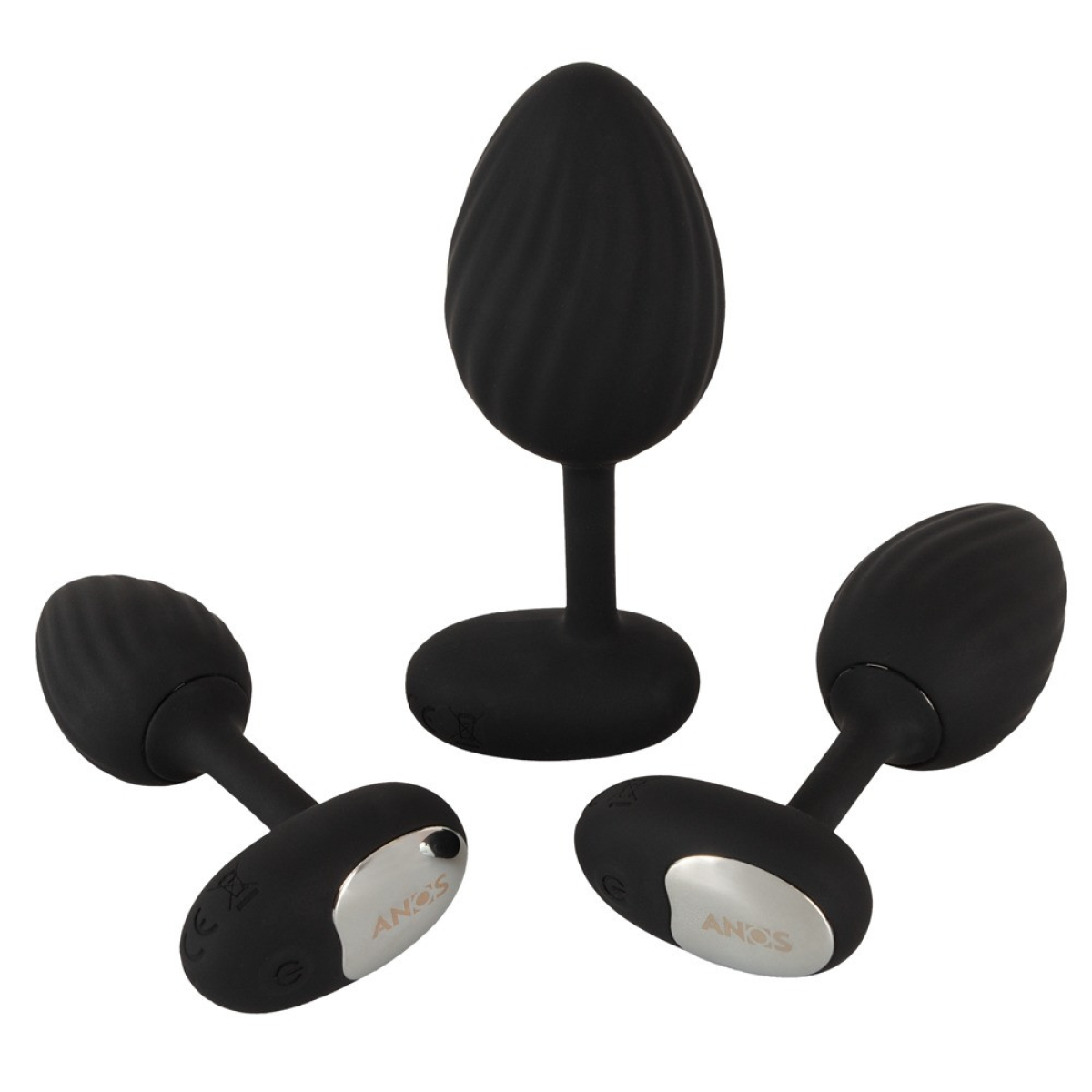 lot de 3 plugs vibrants vrillass noirs 10 vibrations 4