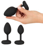 lot de 3 plugs vibrants vrillass noirs 10 vibrations 6