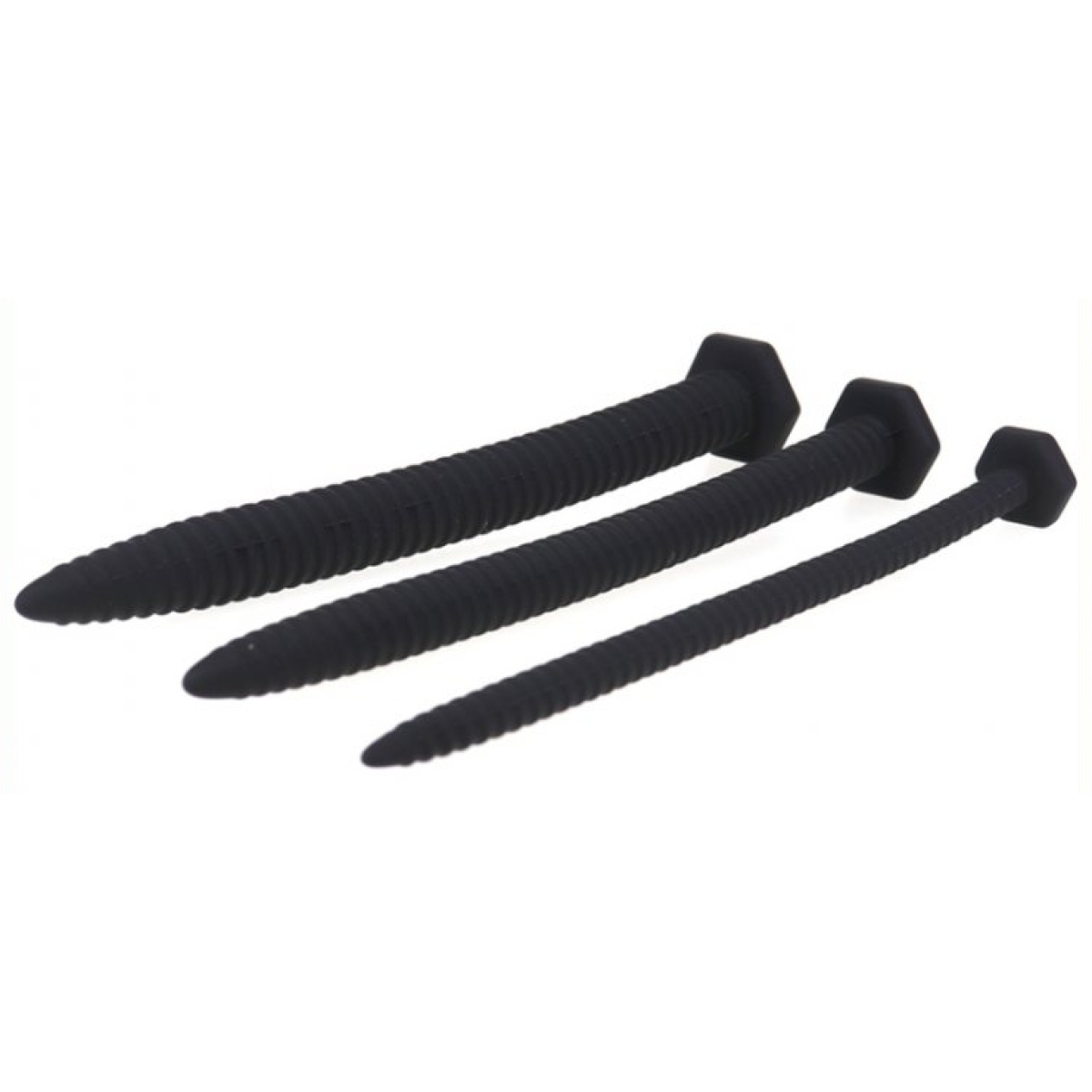 lot de 3 tiges a uretre silicone 145cm diametres 6 a 13mm 3