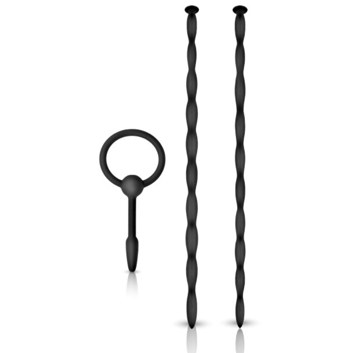 lot de 3 tiges et plug d uretre knot long 27 cm diametre 7 a 10mm