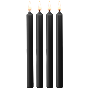 lot de 4 bougies sm teasing wax noire scaled