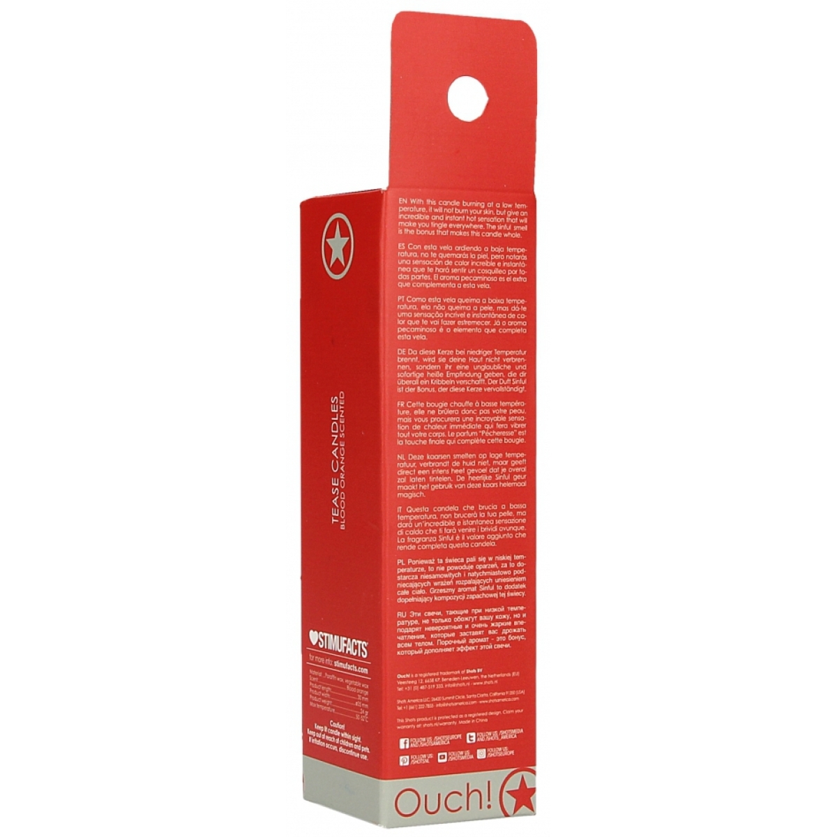 lot de 4 bougies tease candle orange sanguine 24g 4