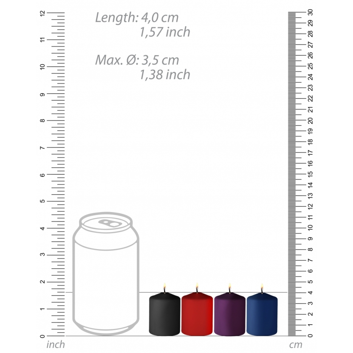 lot de 4 bougies tease candle parfums varies 24g 4