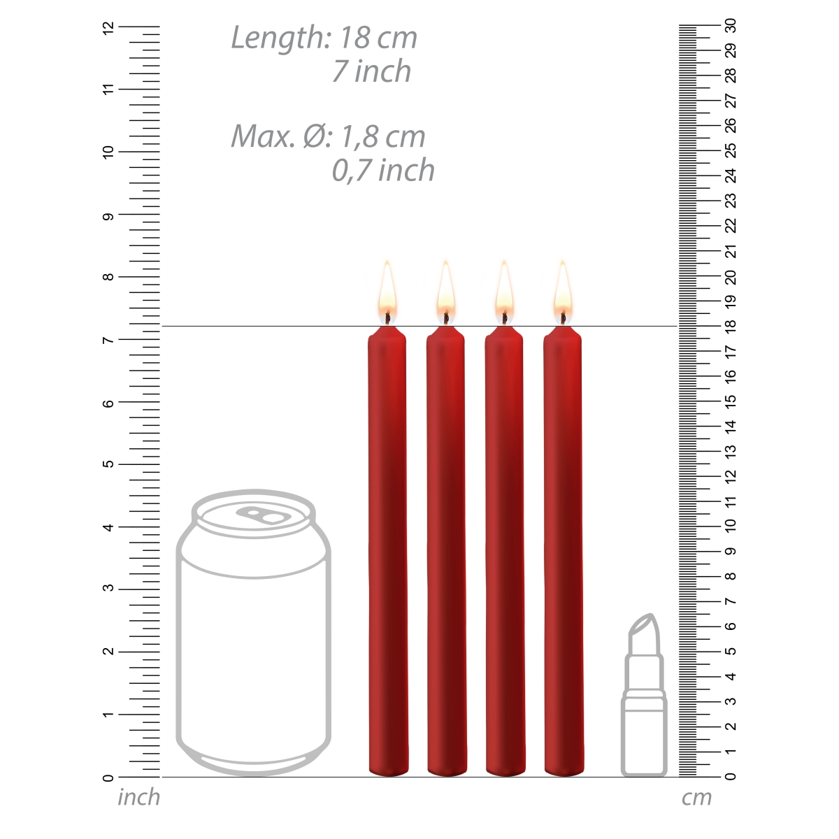 lot de 4 bougies teasing wax rouge 3 scaled