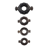 lot de 4 cockrings rudder noirs