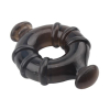 lot de 4 cockrings rudder noirs 8