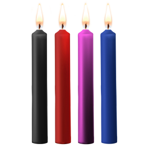 lot de 4 mini bougies sm wax multicolore scaled