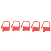 lot de 5 cadenas lock numerotes rouge