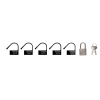 lot de 5 locks numerotes noirs