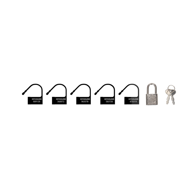 lot de 5 locks numerotes noirs