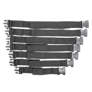 lot de 7 sangles attaches camisole claps noires