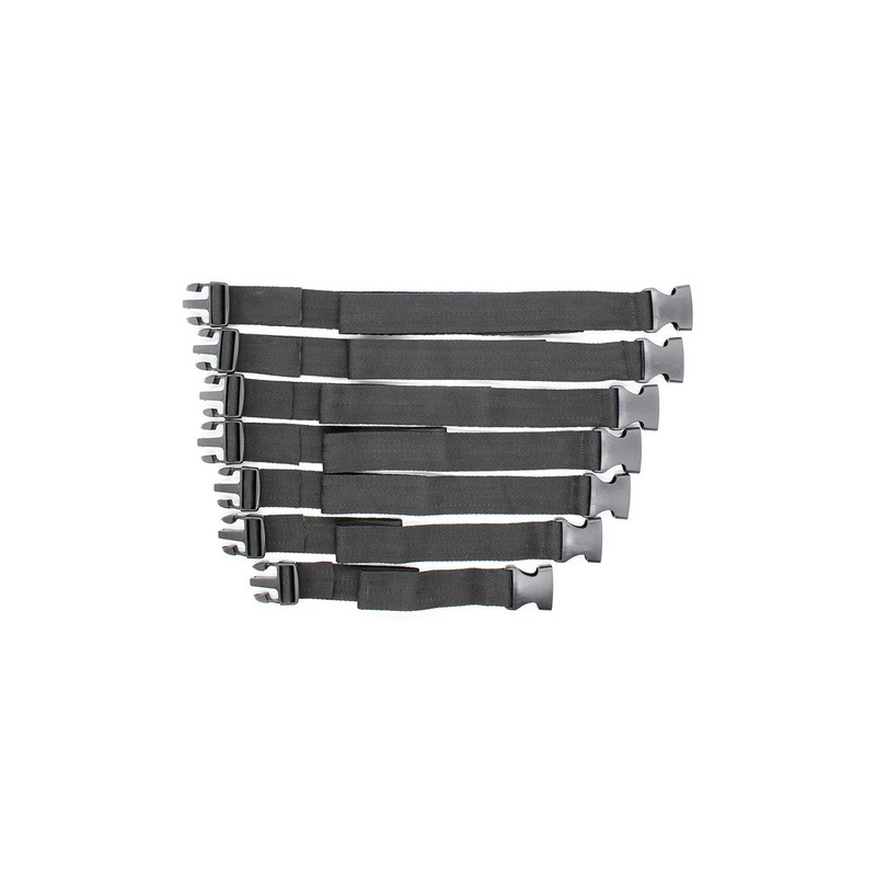 lot de 7 sangles attaches camisole claps noires
