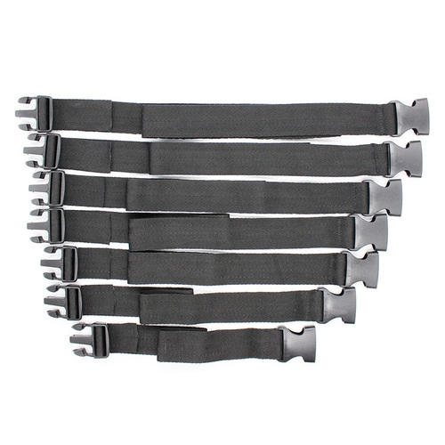 lot de 7 sangles attaches camisole claps noires