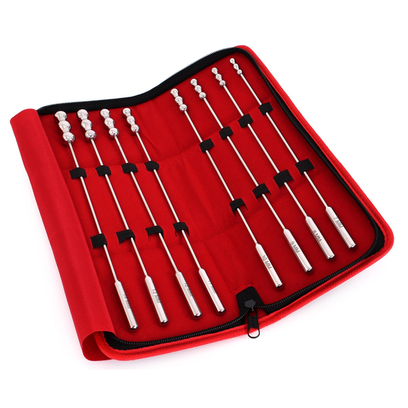 lot de 8 tiges d uretre dilator beads 28cm diametre de 7 a 14mm 1
