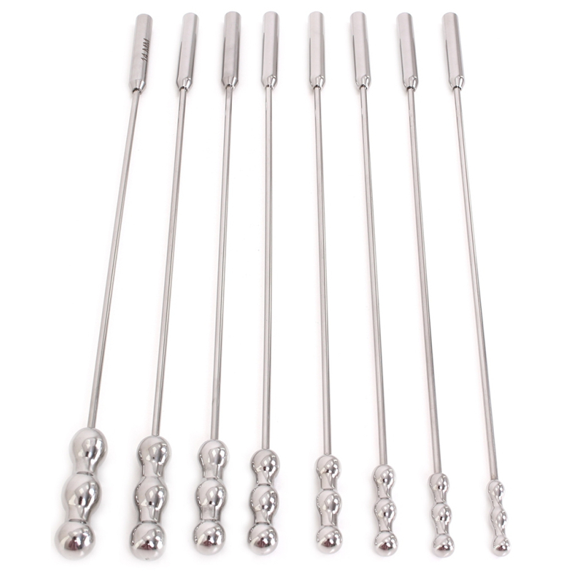 lot de 8 tiges d uretre dilator beads 28cm diametre de 7 a 14mm 8
