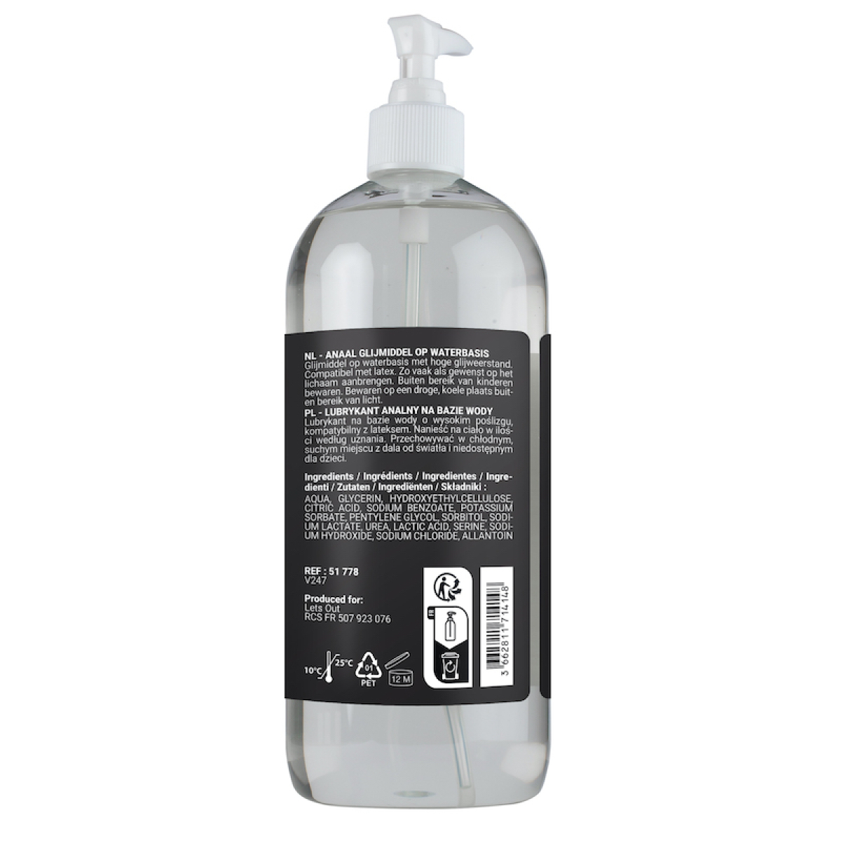 lubrifiant a base d eau sensualube anal 1 litre 2