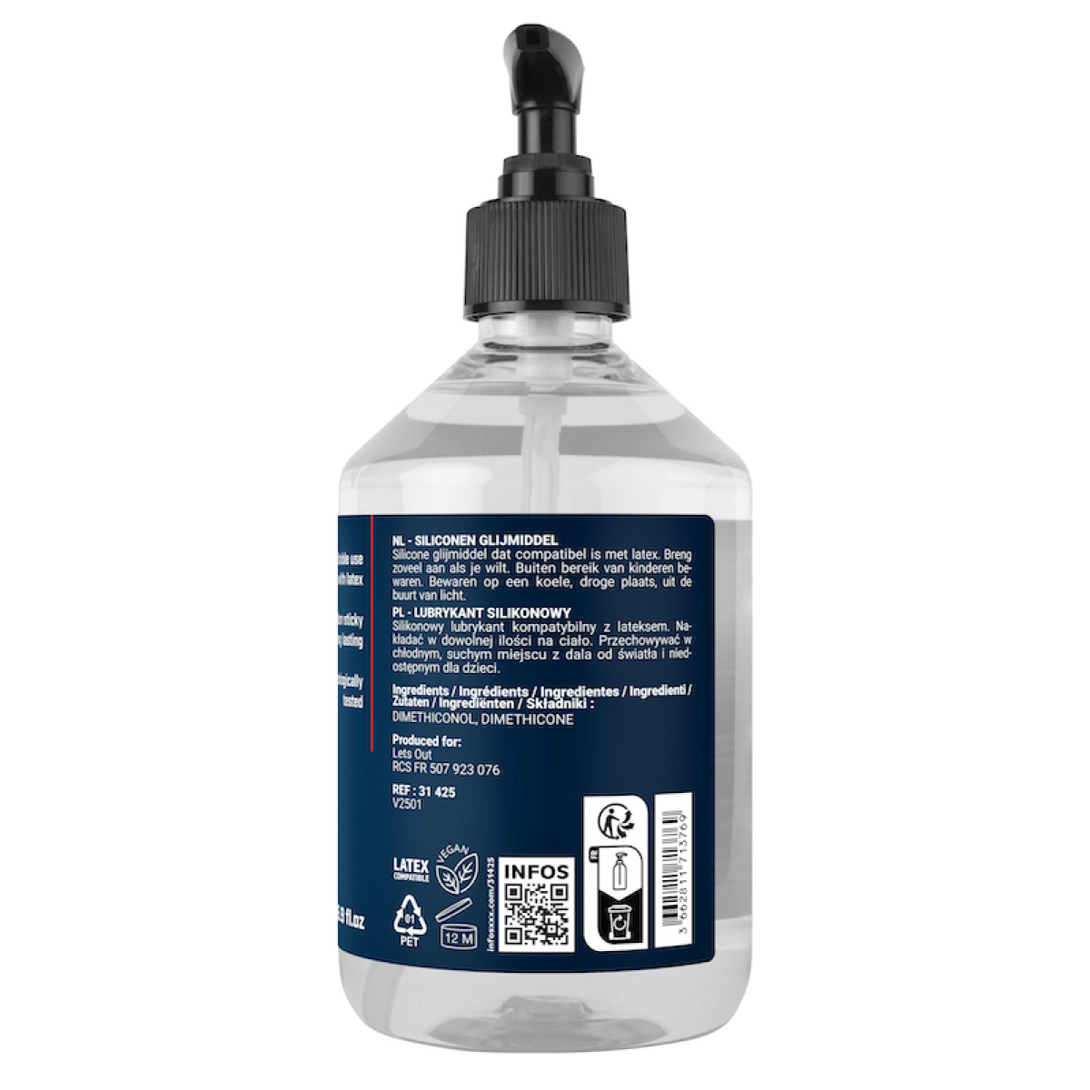 lubrifiant a base de silicone fuck fist silicone 500ml 2