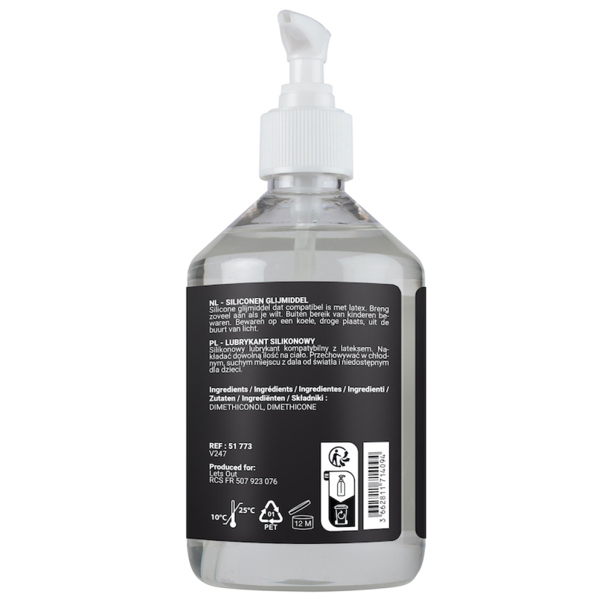 lubrifiant a base de silicone sensualube silicone 500ml 2