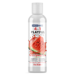 lubrifiant aromatise 4 en 1 playful flavors pasteque 30ml