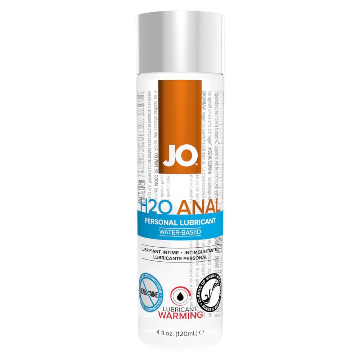 lubrifiant chauffant h2o anal 120ml