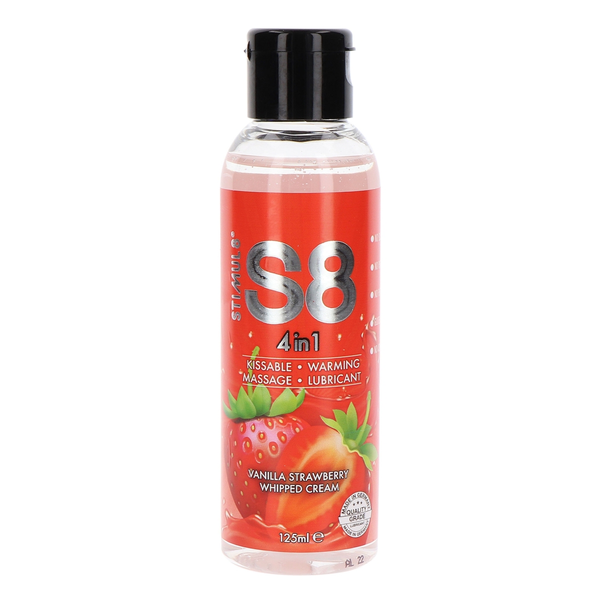 lubrifiant comestible fraise vanille 4in1 s8 125ml