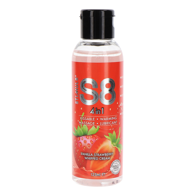 lubrifiant-comestible-fraise-vanille-4in1-s8-125ml lubrifiant comestible fraise vanille 4in1 s8 125ml