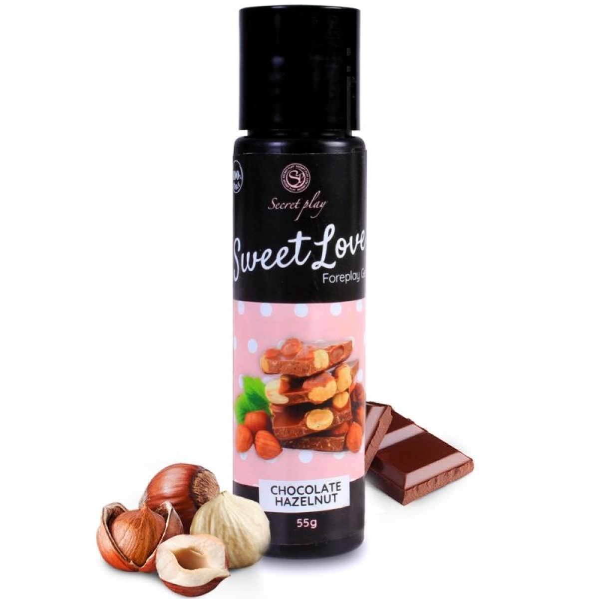 lubrifiant comestible sweet love chocolat noisettes 60ml