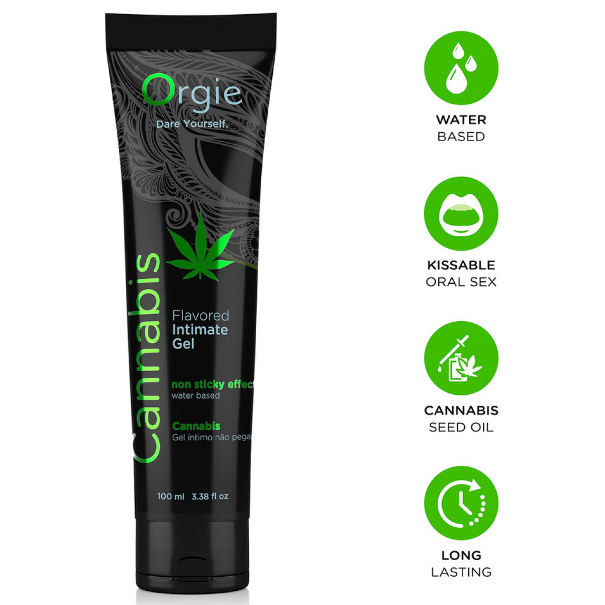 lubrifiant eau aromatise cannabis orgie 100 ml 1